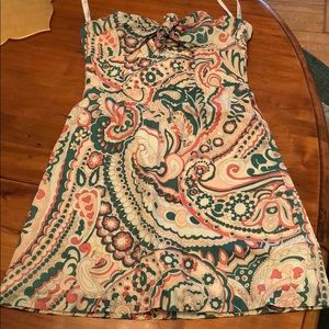 Green and Pink Pasley tube dress